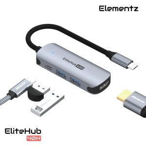 Alternative view of EliteHub 40H 4合1 USB-C 轉接器<br>(MF-40H)
