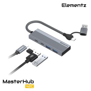 Alternative view of MasterHub 42C 4合1 USB-C/A 轉接器<br>(MF-42C)