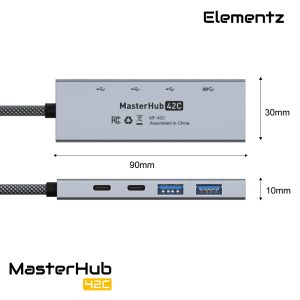 MasterHub 42C 4合1 USB-C/A 轉接器<br>(MF-42C)：圖片 4