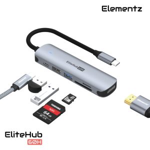 Alternative view of EliteHub 60H 6合1 USB-C 轉接器<br>(MF-60H)