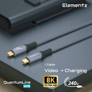 USB-C To C 240W/8K@60Hz/40Gbps<br>充電影音線 (NQL-M10)：圖片 3