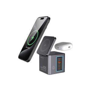 Alternative view of 磁吸式 6合1 無線充電座 3C1A<br>(PD-105W)