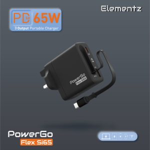PowerGo Flex Si65 充電器 2C1A<br>(PD-FS65)