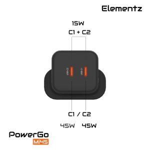 PowerGo Mi45 充電器 2C<br>(PD-Mi45)：圖片 4