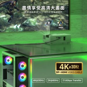 Alternative view of DP to HDMI 影音線<br>4K@30Hz / 2K@60Hz<br>(DH4K)